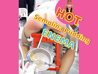 Hot Semolina Pudding Enema For Big Ass Hard Punishment free video