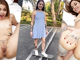 Tattooed Skater Girl Vanessa Vega Squirting And Fucking, Pov