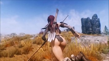 Beastly Skyrim - Huntress Fucks Her Pet Troll free video