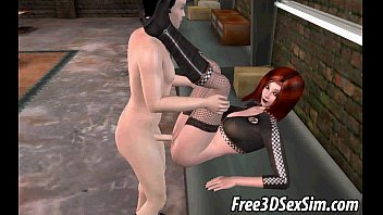 Yummy 3D Cartoon Redhead Babe Gets Double Teamed free video