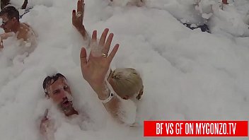 Boyfriend Vs Girlfriend: Titus Steel Vs Jasmine Rouge Have Public Sex During A Punta Cana Foam Swimming Pool Party free video