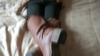 Stepmom After Fucking Lying On Her Bed Very Happy