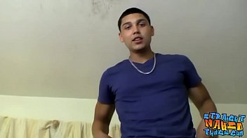 Delicious Latino Straightie Jacks Off His Long Hard Cock free video