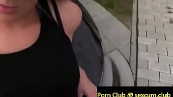 Blonde Czech Hooker Gets Fucked On The Street, And Then Jerks Off And Slurps Young Man's Dick W