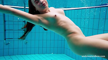 Cutest Hairiest Teenie Gets Naked Underwater free video
