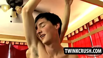 Horny Twink Tugging On His Cock While Getting Fucked free video