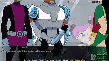 Teen Titans Ep 32 Jinx Bukkake Beast Boy, Cyborg E Robin free video