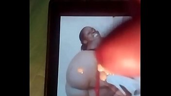 Waxing Dat Big Phat Chocolate Ebony Bbw Azz With My Big Hot Hard Candle free video