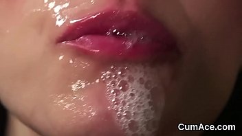 Horny Centerfold Gets Cum Load On Her Face Swallowing All The Jizm free video