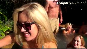 Group Of Hotties And Nasty Dudes Had A Party In Jacuzzi free video