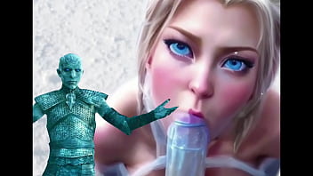 Princess Elsa And The Night King Likes Cold Weather - Blowjob Of The Big Dick In The Snow free video