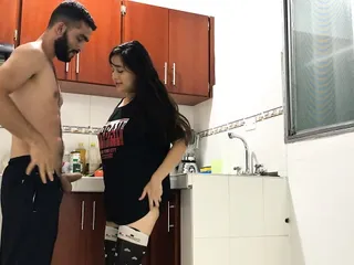 Fucking In The Kitchen Of My House While My Stepfathers Are Lying Down - Porn In Spanish free video