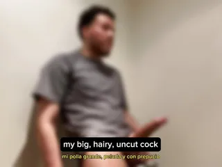 Taking Out The Hairy And Hanging Cock In A Public Bathroom (Censored Video) free video