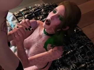 Caged Femboy Gets Pounded By Fat Cocked Futanari Goth free video