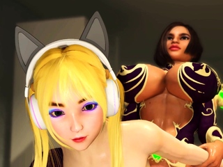 Hot Futanari With Big Dick Plays With Horny Busty Gamer Girl free video