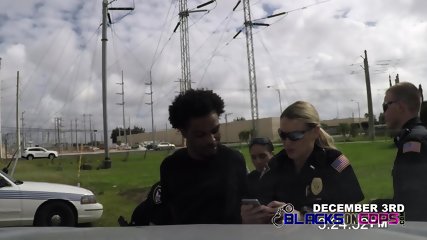 Bisexual Busty Cops Share Black Thumping-Cock On Top Of Building free video