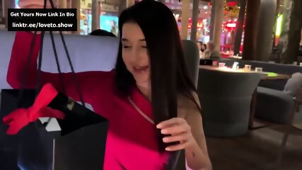 Came On A Date With Vibro Toy In Pussy Public Masturbate Under The Table free video